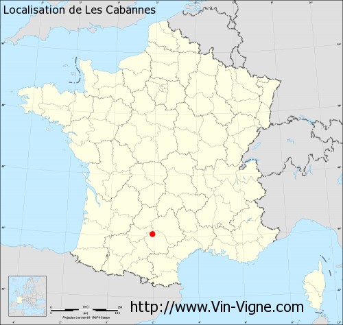Carte  de Les Cabannes